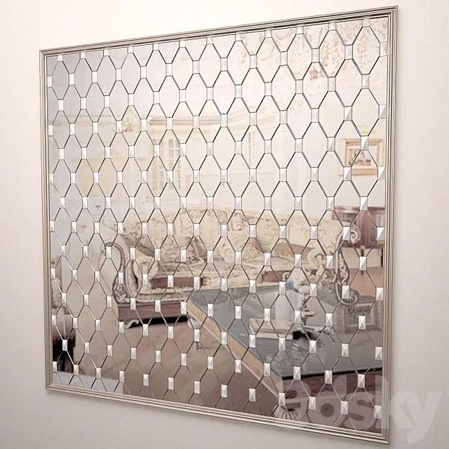 Mirror wall panel 3D Model Mirror wall panel 3D Model