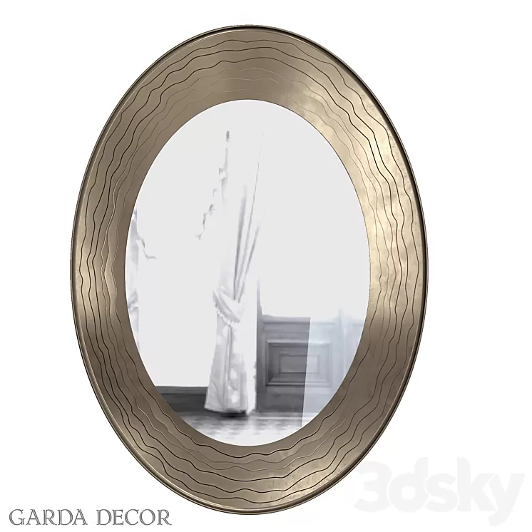 “Mirror “”waves”” in The Frame Dark Silver 50SX-2080 Garda Decor” 3D Model
