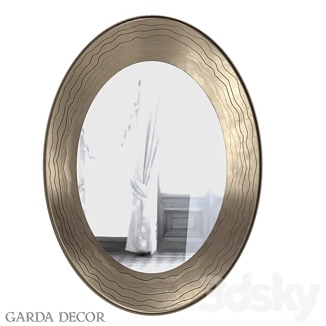 Mirror “waves” in The Frame Dark Silver 50SX-2080 Garda Decor 3DModel