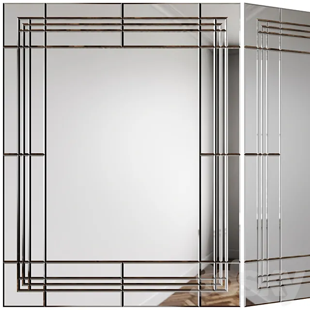 Mirror with bevels Mirror 01 3D Model