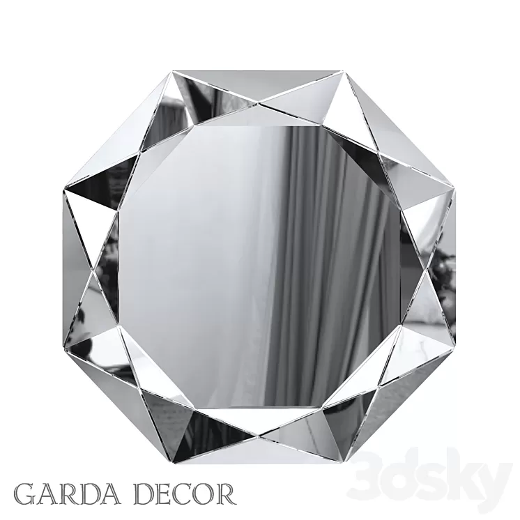 MIRROR WITH VOLUME MIRROR FRAME 19-OA-1045 Garda Decor 3D Model