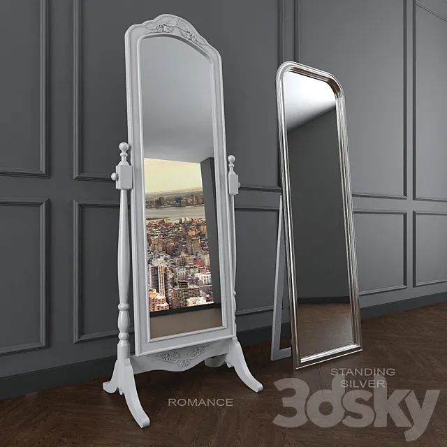 Mirrors Standing Silver 9995.CHN and ROMANCE 3DModel Mirrors Standing Silver 9995.CHN and ROMANCE 3DModel