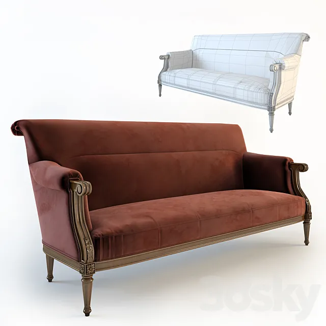 mis en demeure Sofa Ch â teaubriand small 3DModel mis en demeure Sofa Ch â teaubriand small 3DModel
