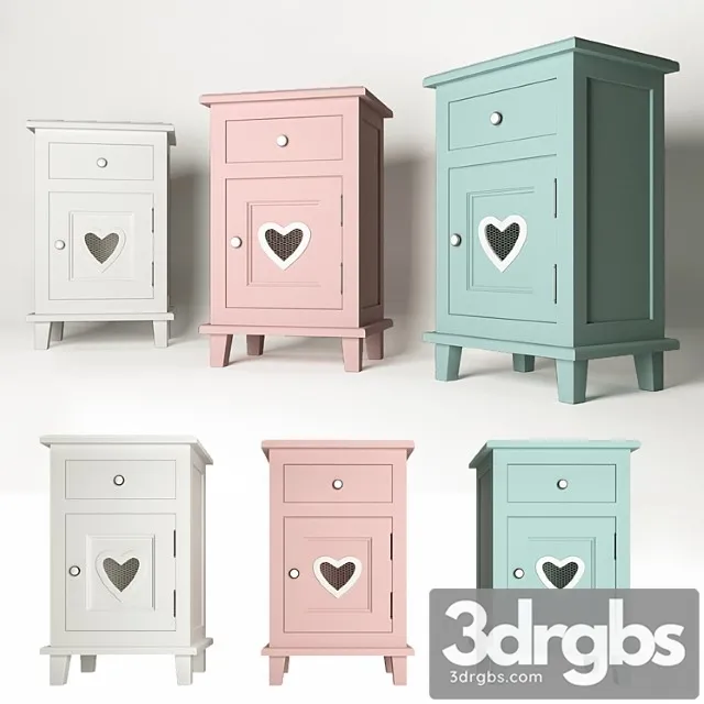 Miscellaneous Bedside nightstand from the adelina series 3D Model Download