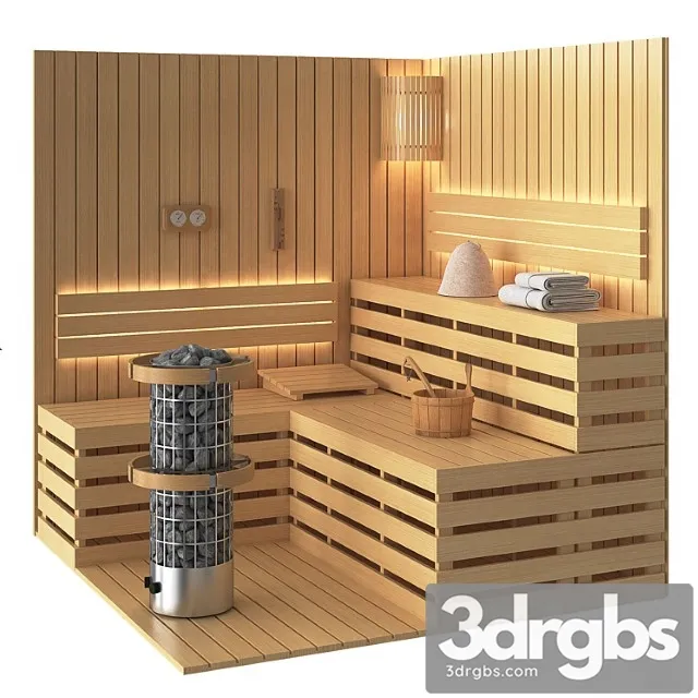 Miscellaneous Sauna Set 3D Model Download