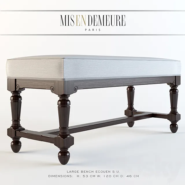 MisEnDemeure_Large bench Ecouen SU 3DModel MisEnDemeure_Large bench Ecouen SU 3DModel