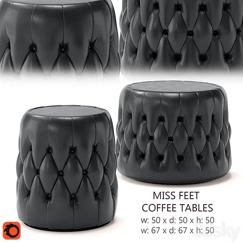 Miss Feet coffee tables 3D Model Miss Feet coffee tables 3D Model