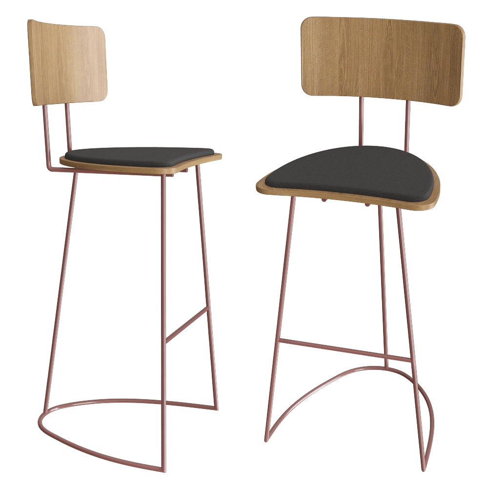 MISSANA – Bar Stool Boomerang 3D Model MISSANA – Bar Stool Boomerang 3D Model