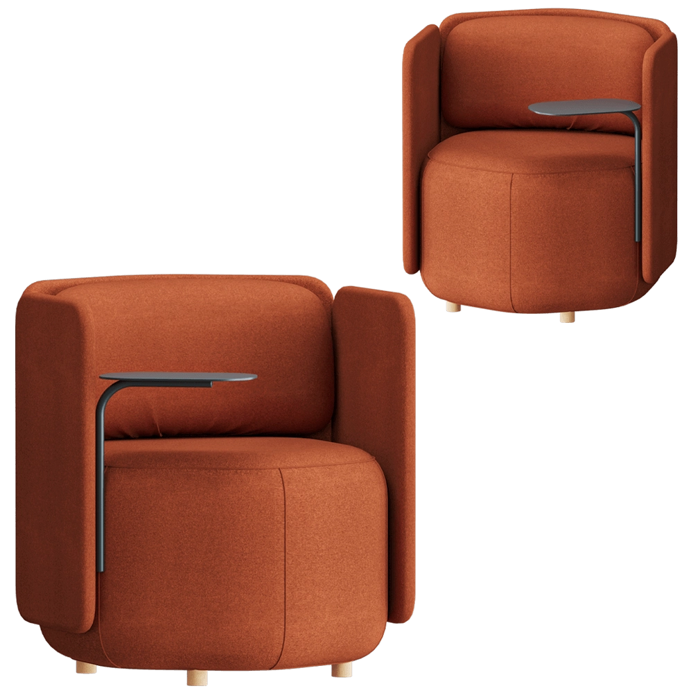 MISSANA – Low armchair with table Hex 3D Model MISSANA – Low armchair with table Hex 3D Model
