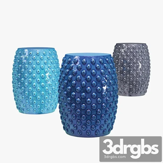 Mistana hoddesd drum ceramic garden stool 2 3D Model Download Mistana hoddesd drum ceramic garden stool 2 3D Model Download