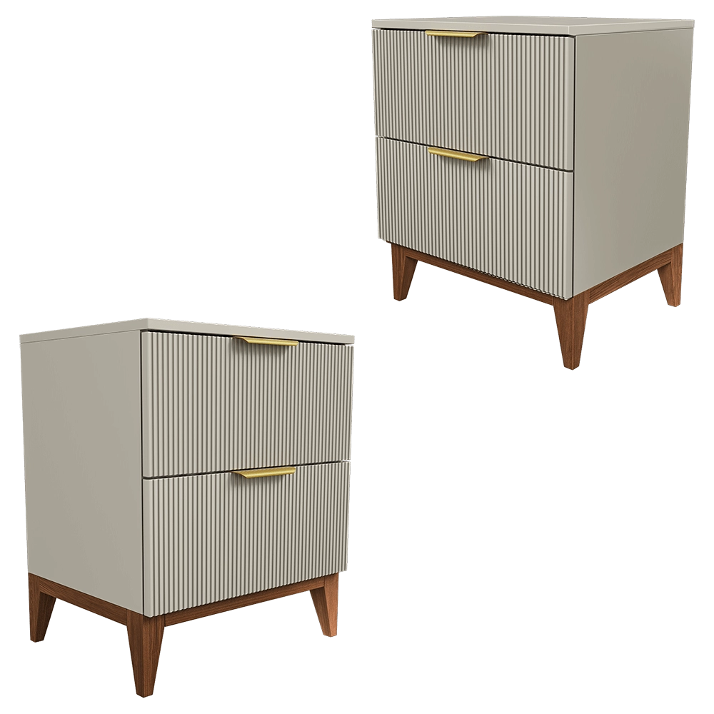 Mister Room – Bedside table DIAMOND WOOD 01 3D Model