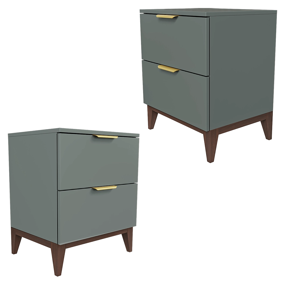 Mister Room – Bedside table DIAMOND WOOD 02 3D Model