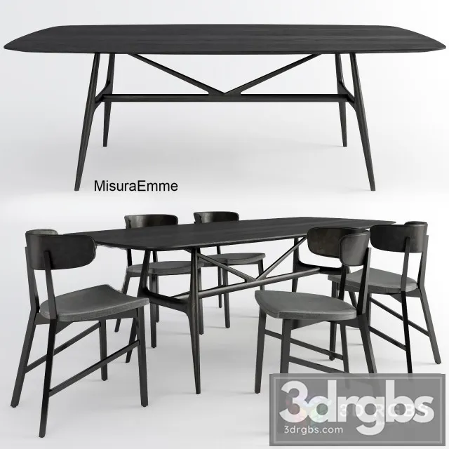 Misura Emme Table and Chair 3D Model Download