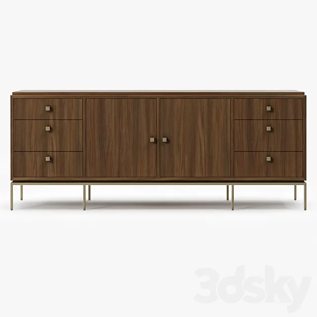 Mitchel Gold & Bob Williams Vandyke Drawer Door Chest 3DModel Mitchel Gold & Bob Williams Vandyke Drawer Door Chest 3DModel