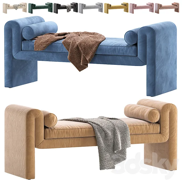 Mitchell Accent Bench By Burke Decor_Скамейка Митчелл Акцент 3D Model