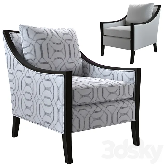 Mitchell Gold Ariana Chair 3D Model Mitchell Gold Ariana Chair 3D Model