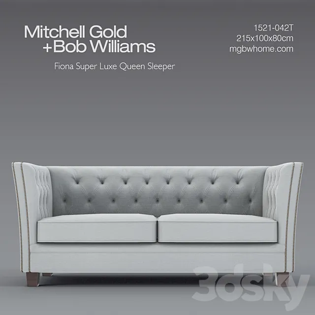 Mitchell Gold & Bob Wolliams Fiona Super Luxe Queen Sleeper 3D Model