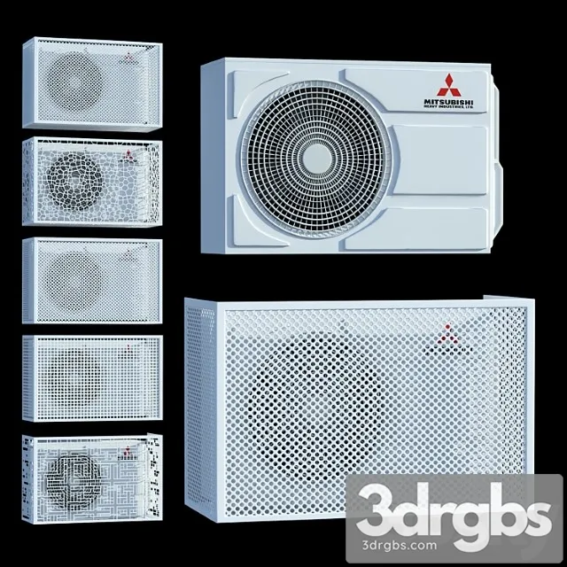 Mitsubishi Air Conditioner A Set of Decorative Boxes 3D Model Download