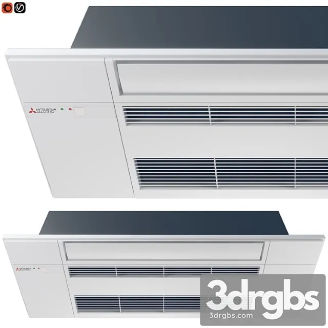 Mitsubishi Electric One Way Ceiling Cassette MLZ Series 3D Model Download