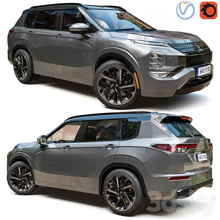 Mitsubishi Outlander 2022 3D Model