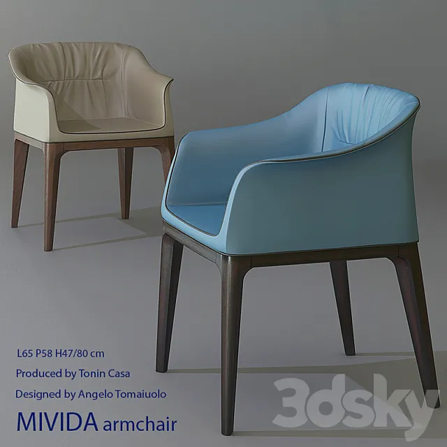 MIVIDA armchair 3D Model MIVIDA armchair 3D Model