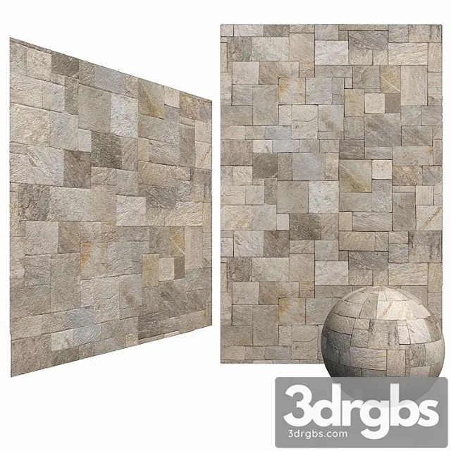 Mix Travertine French Pattern Stone Wall Floor 6k High Resolution Tileable 3D Model Download