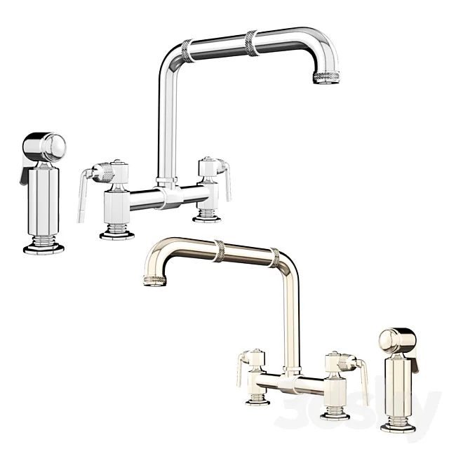 Mixer Atlas Two Hole Bridge 3D Model