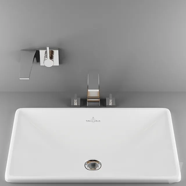 Mixer Dornbracht + sink Villeroy & Boch 3DModel Mixer Dornbracht + sink Villeroy & Boch 3DModel