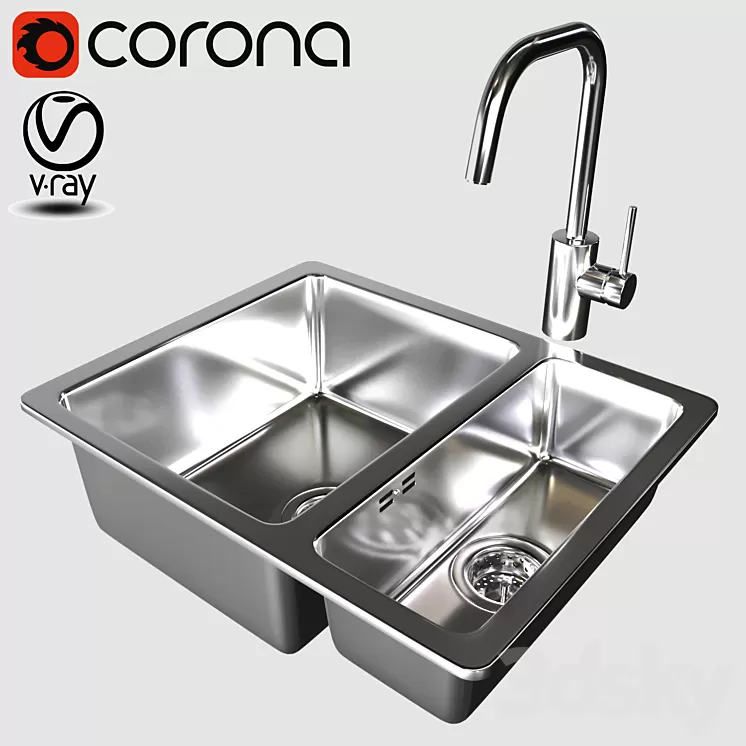 Mixer ELMAREN sink HILLESHEN IKEA 3D Model Mixer ELMAREN sink HILLESHEN IKEA 3D Model