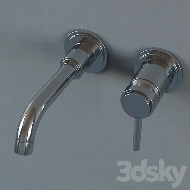 Mixer Grohe Atrio Two-hole basin mixer S-Size 3D Model