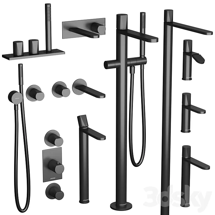 mixer taps Antoniolupi Indigo Faucets set 3D Model