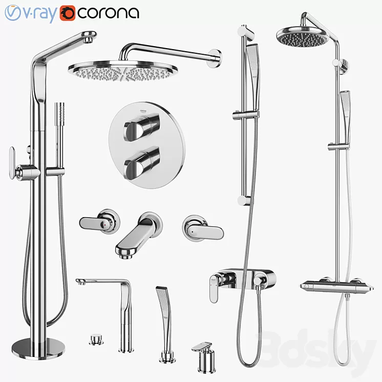 Mixers and showers GROHE | Veris set 69 3D Model