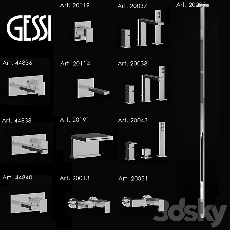 Mixers Gessi Retangolo 1 3D Model