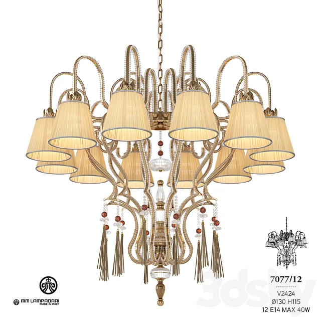 MM Lampadari 7077_12 3D Model MM Lampadari 7077_12 3D Model