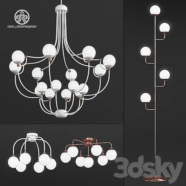MM lampadari Dots Set 3D Model MM lampadari Dots Set 3D Model
