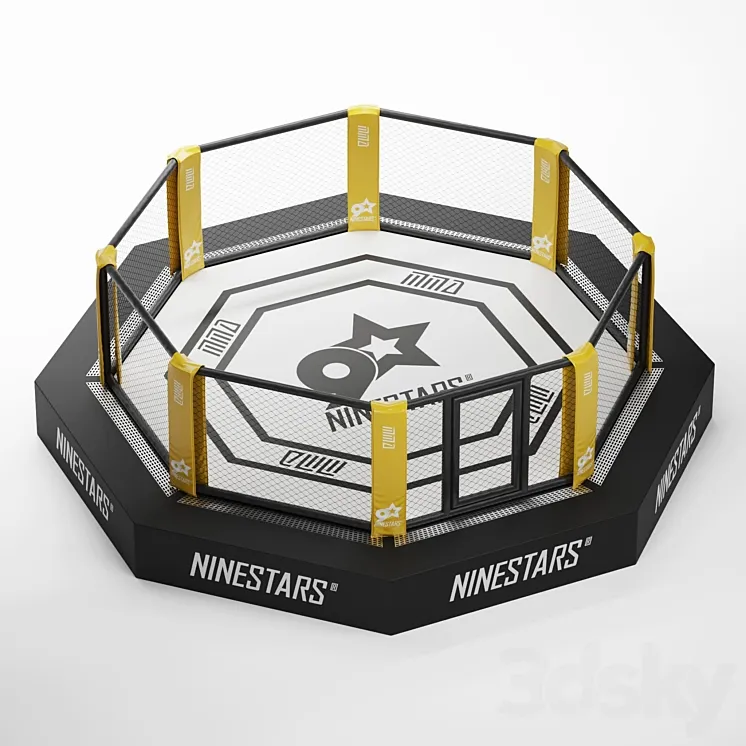 MMA arena octagon 3D Model Free Download