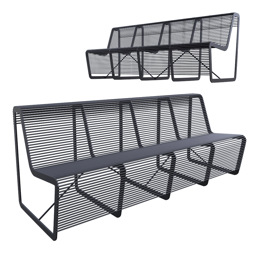 mmcité – Bench LIMPIDO 3D Model
