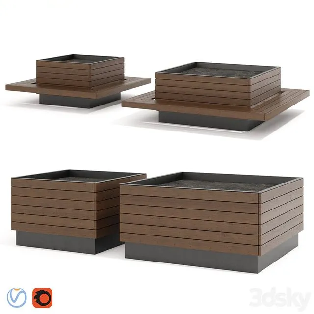 Mmcite. Flowerpots for trees 3D Model Mmcite. Flowerpots for trees 3D Model