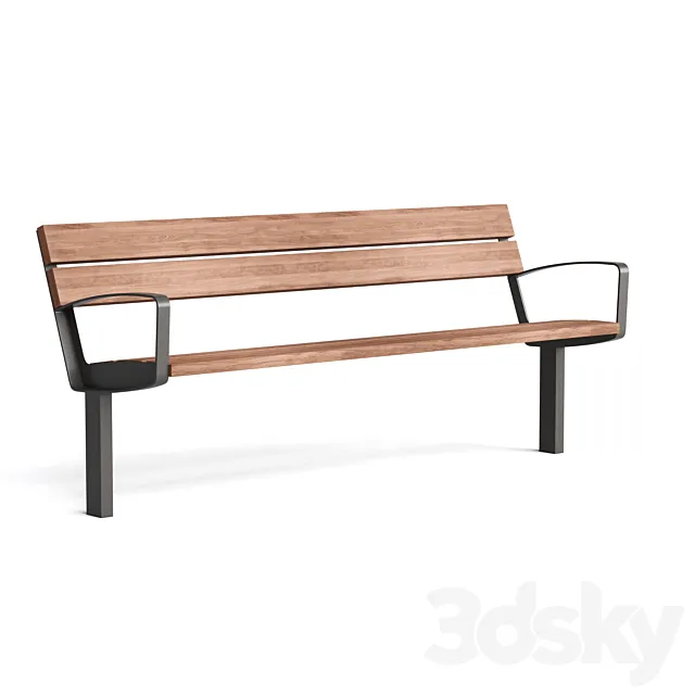 Mmcite Intervera LVR156 LVR157 outdoor park benches 3D Model Mmcite Intervera LVR156 LVR157 outdoor park benches 3D Model