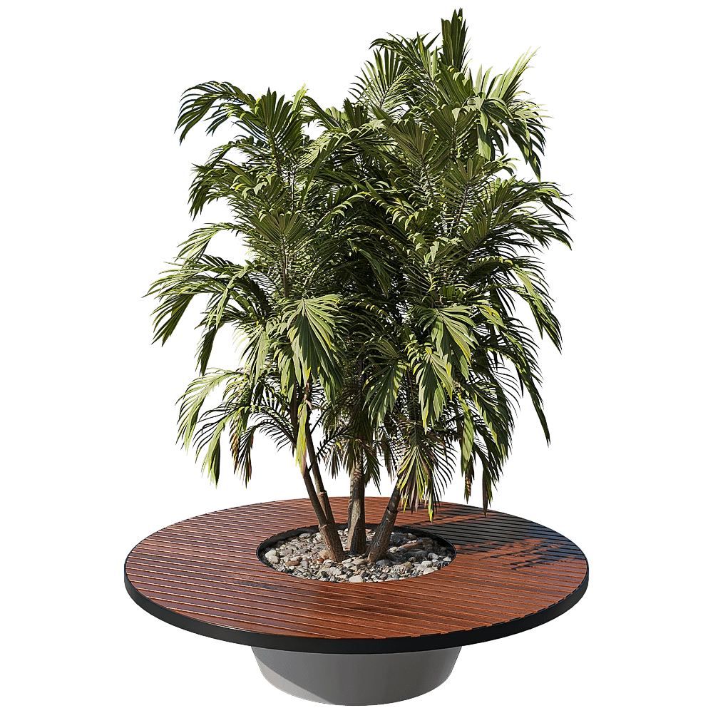 mmcité – Seating element with opening for plants CONICS 3D Model