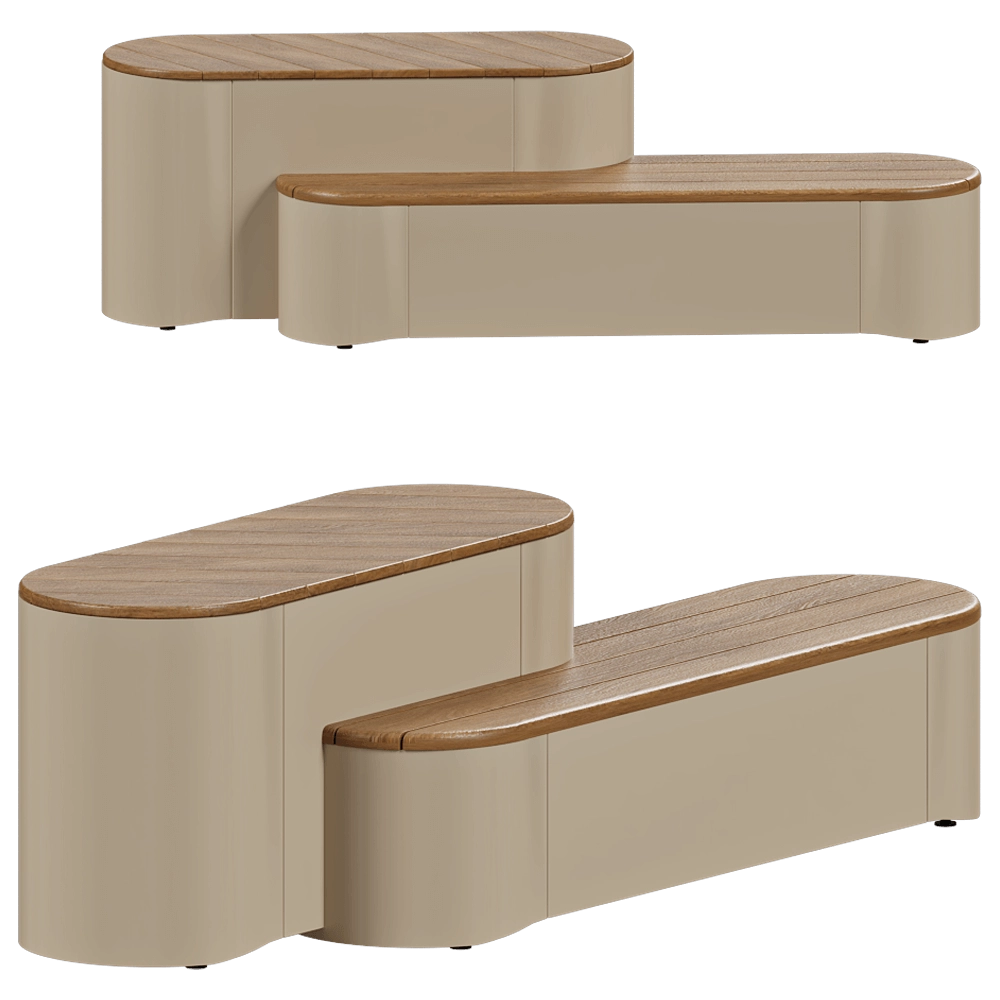 mmcité – Set of two Urban Islands 3D Model