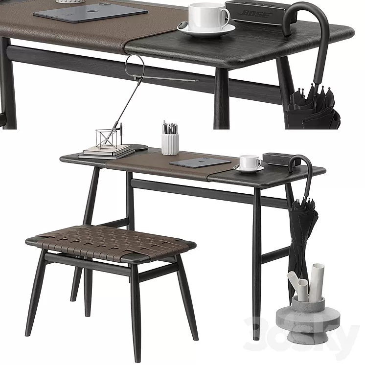 Mo Bridge desk set 3D Model Mo Bridge desk set 3D Model