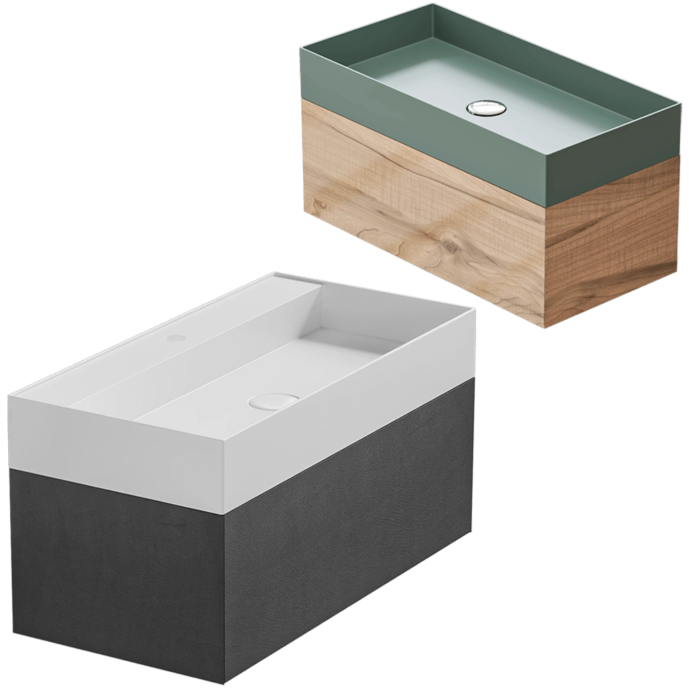 Moab80 – Cabinet with washbasin LES08 3D Model Moab80 – Cabinet with washbasin LES08 3D Model