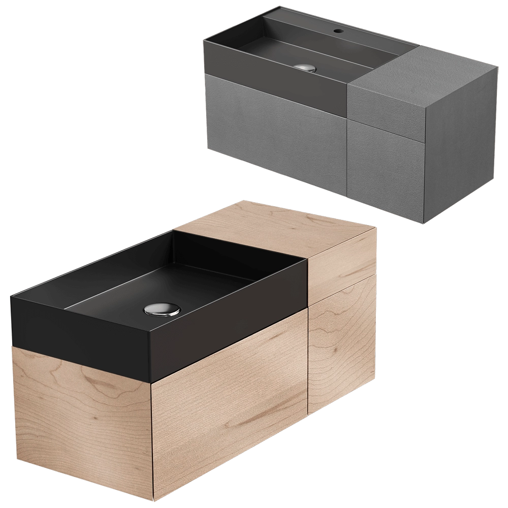 Moab80 – Cabinet with washbasin LES09S 3D Model Moab80 – Cabinet with washbasin LES09S 3D Model