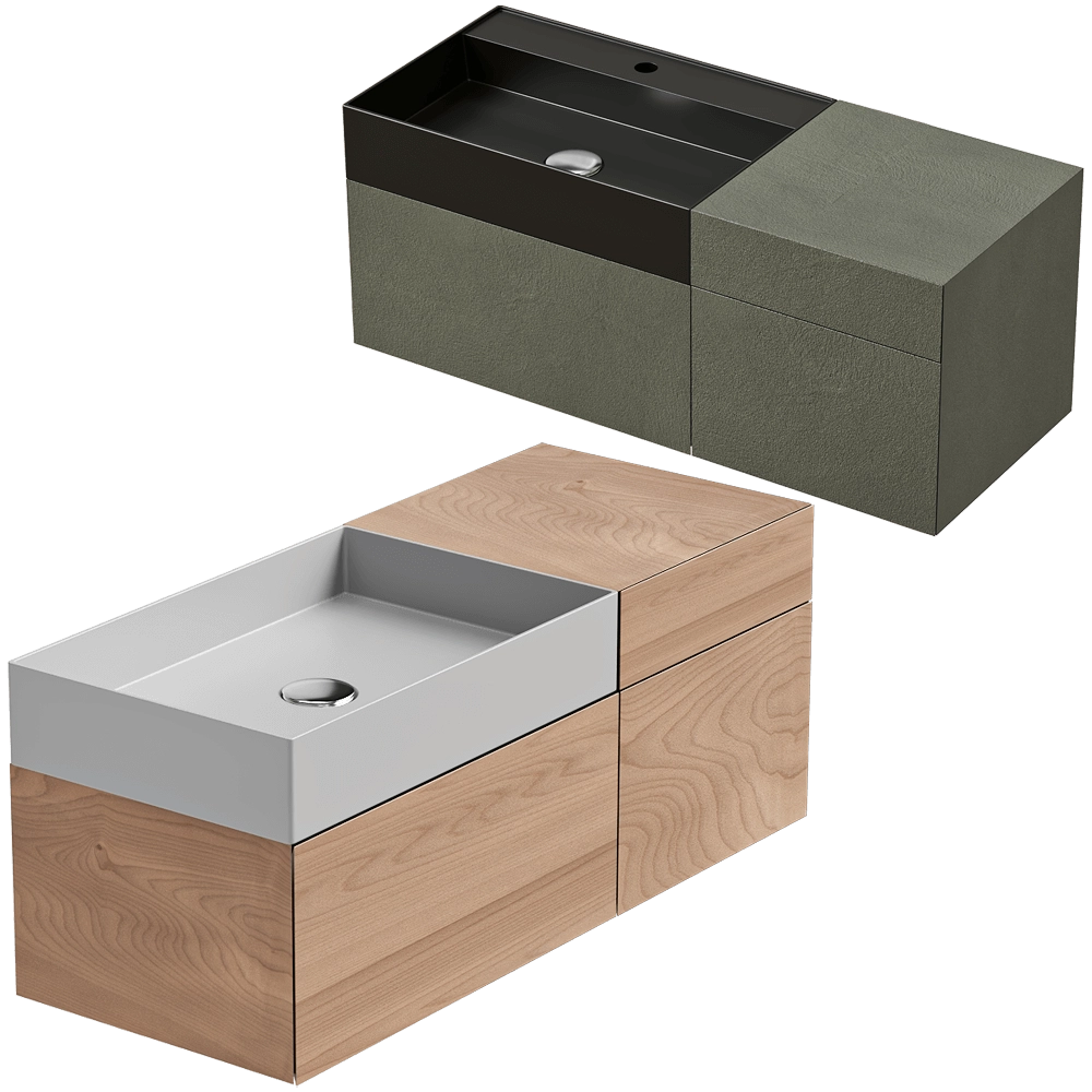 Moab80 – Cabinet with washbasin LES10S 3D Model Moab80 – Cabinet with washbasin LES10S 3D Model