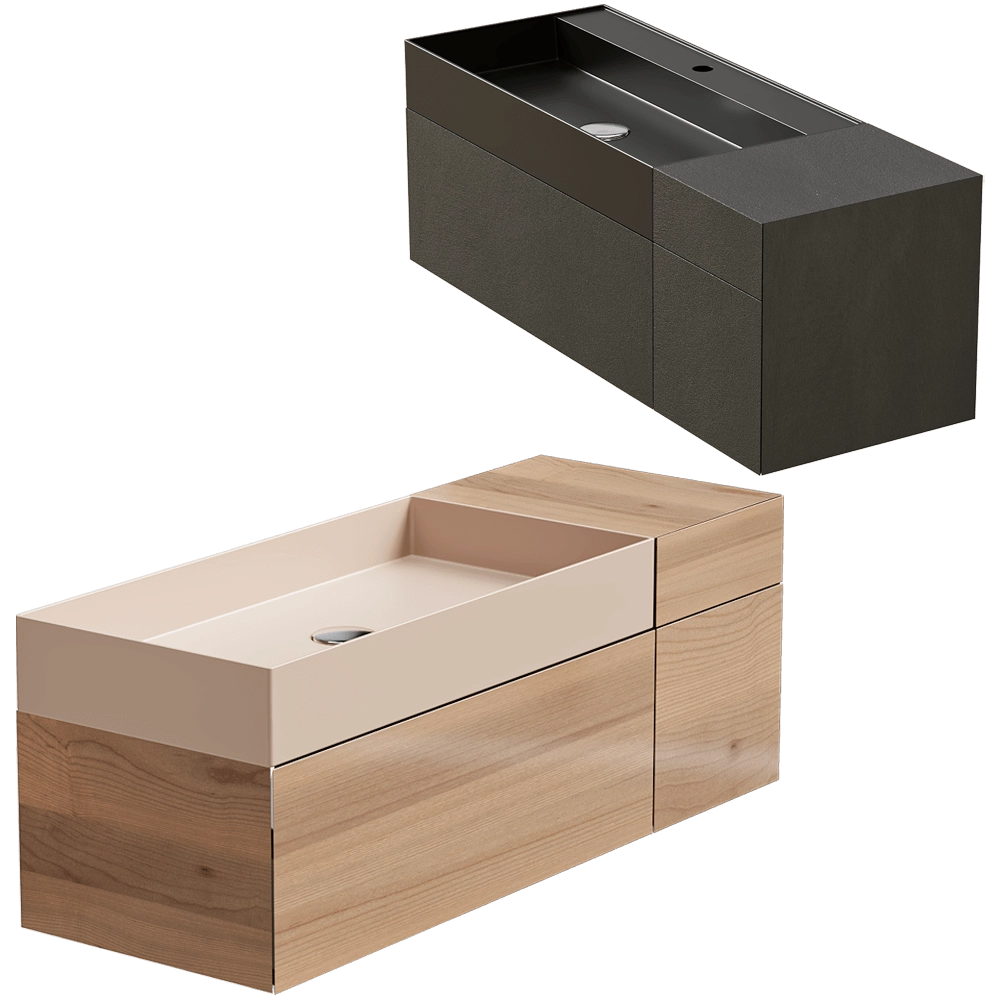 Moab80 – Cabinet with washbasin LES11S 3D Model Moab80 – Cabinet with washbasin LES11S 3D Model