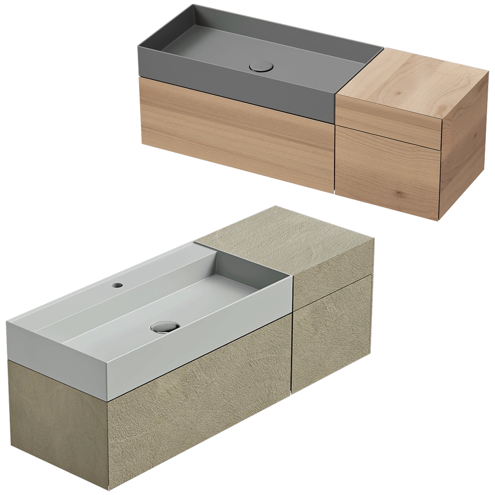 Moab80 – Cabinet with washbasin LES12S 3D Model Moab80 – Cabinet with washbasin LES12S 3D Model