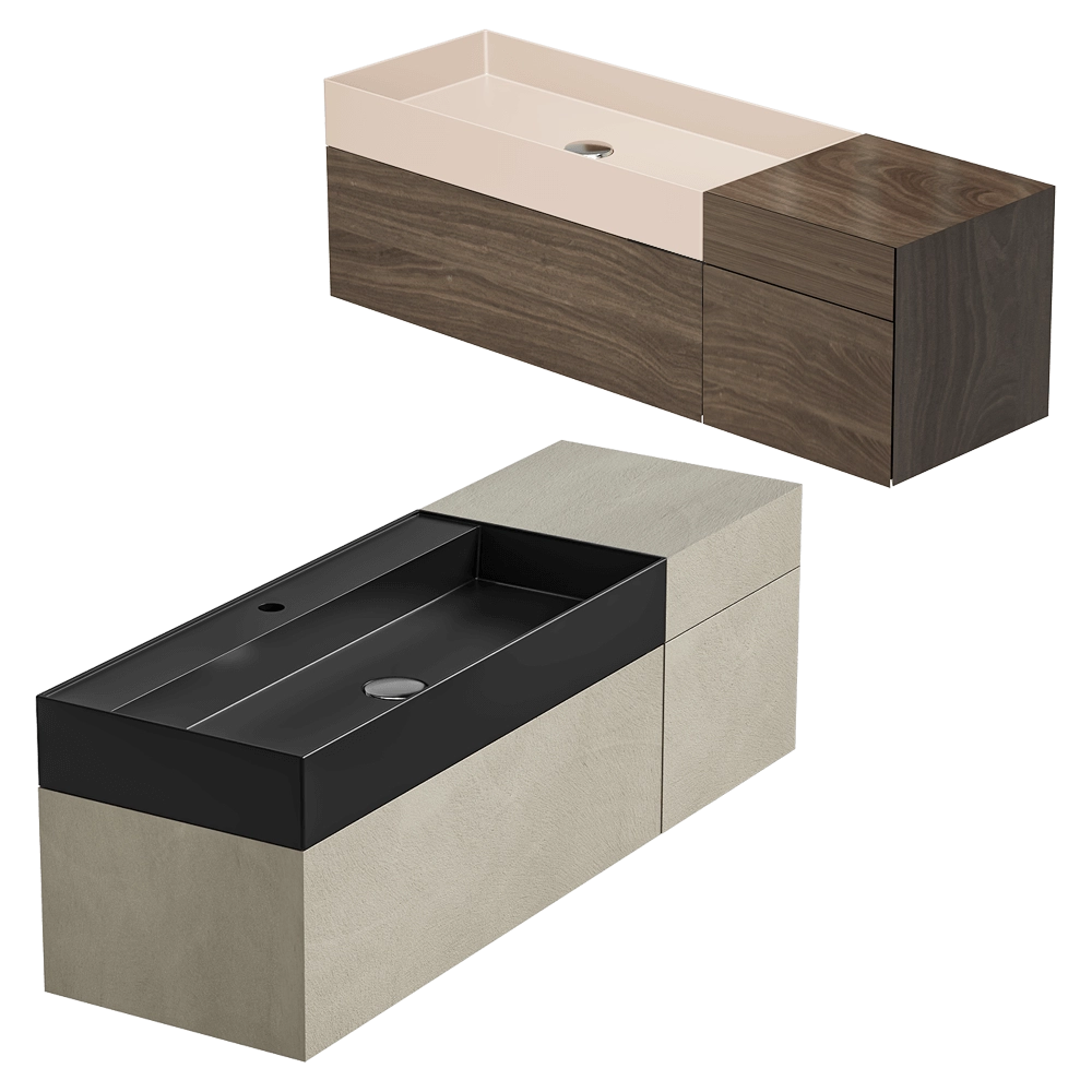 Moab80 – Cabinet with washbasin LES13S 3D Model Moab80 – Cabinet with washbasin LES13S 3D Model