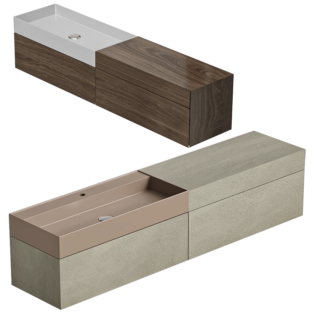 Moab80 – Cabinet with washbasin LES16S 3D Model Moab80 – Cabinet with washbasin LES16S 3D Model