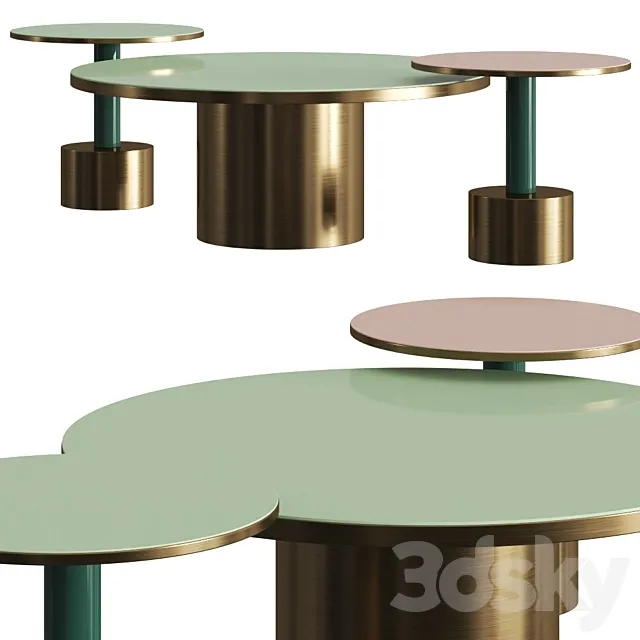 Moanne Rio Coffee & Side Tables 3DModel